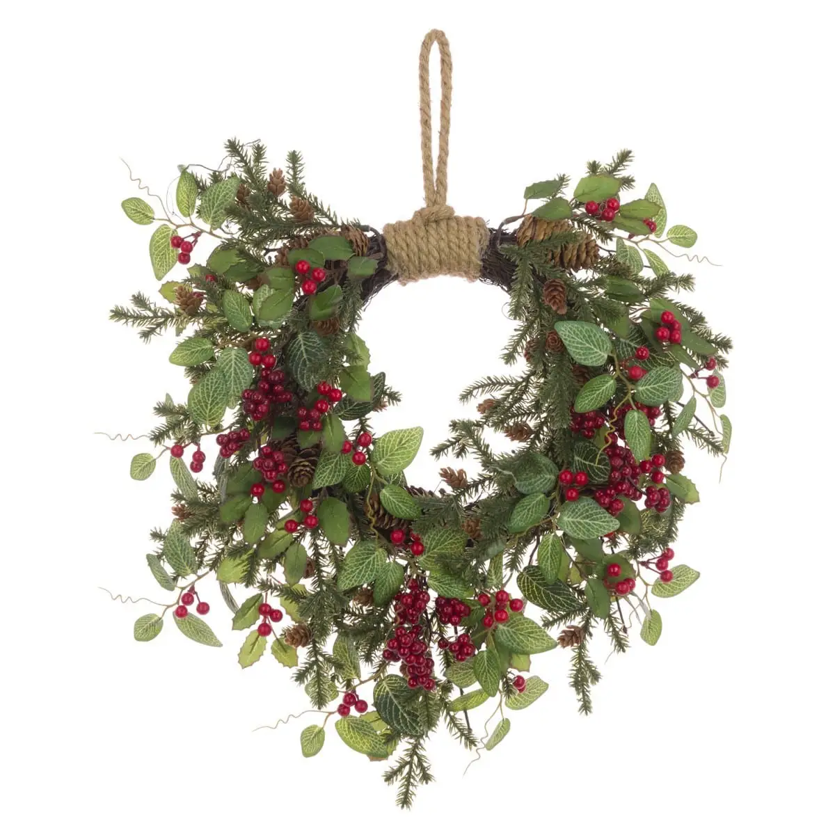 40cm Faux Oakham Jute Wreath Medium Christmas Wreaths for sale Dublin
