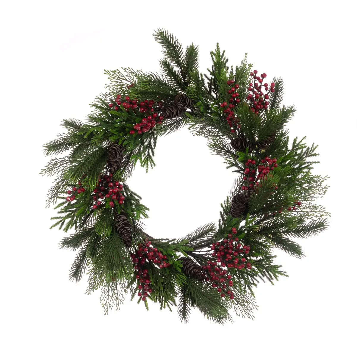 Glinton Luxury Green Wreath with Cones and Berries Christmas Wreaths for Sale Dublin