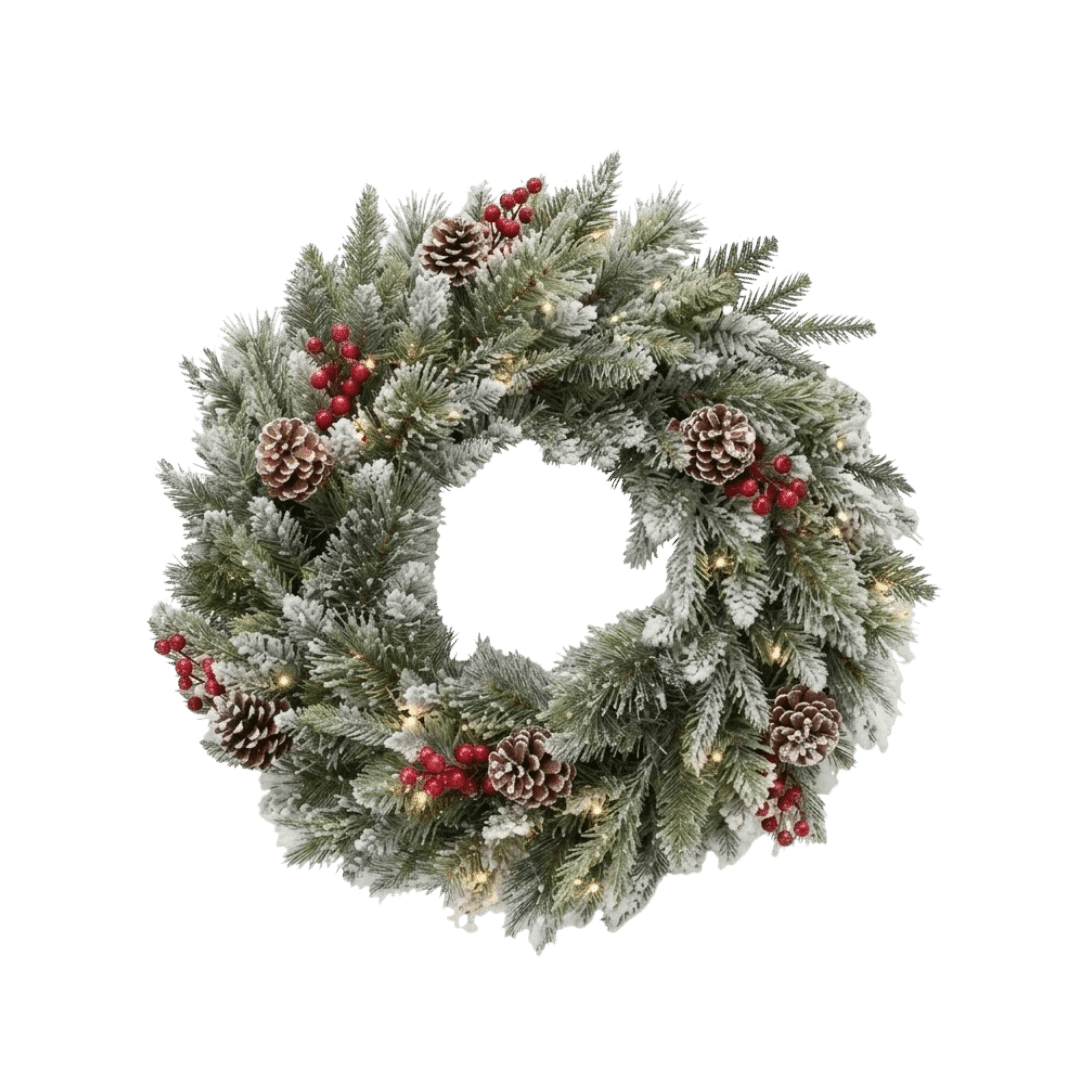 24 inch Puleo Pre-Lit Cransworth Fir Wreath for sale Ireland