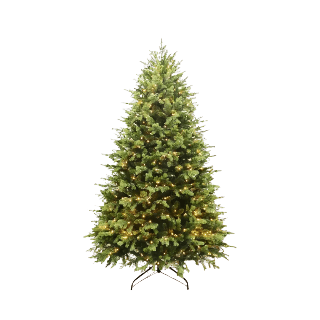 7.5ft Puleo Pre-Lit Belmont Green Artificial Christmas Tree