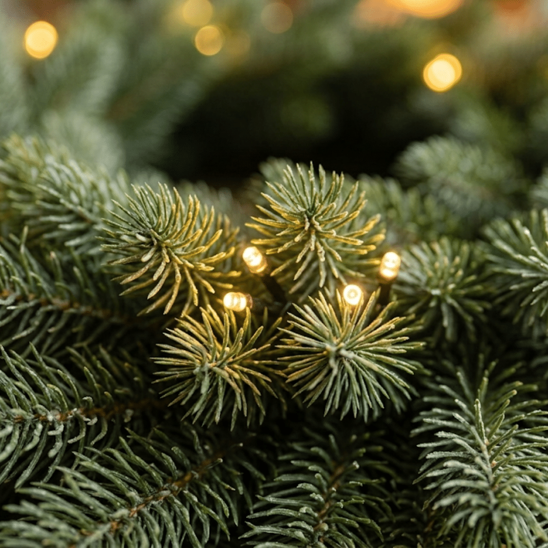 Pre-Lit Belmont Green Wreath tips