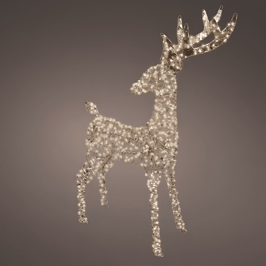 130cm Micro LED Reindeer With 800 Warm White Lights