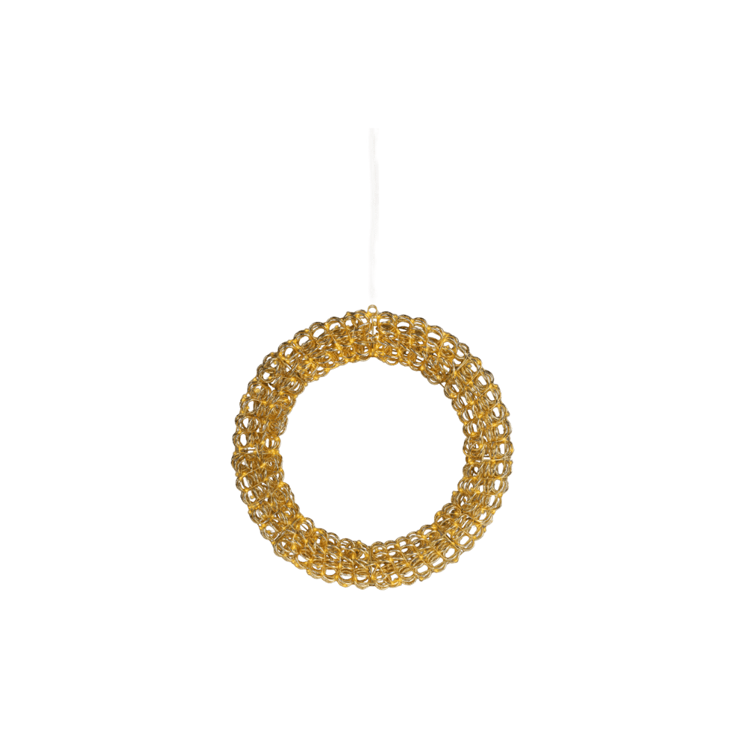 58cm Gold Micro LED Wreath for sale Ireland