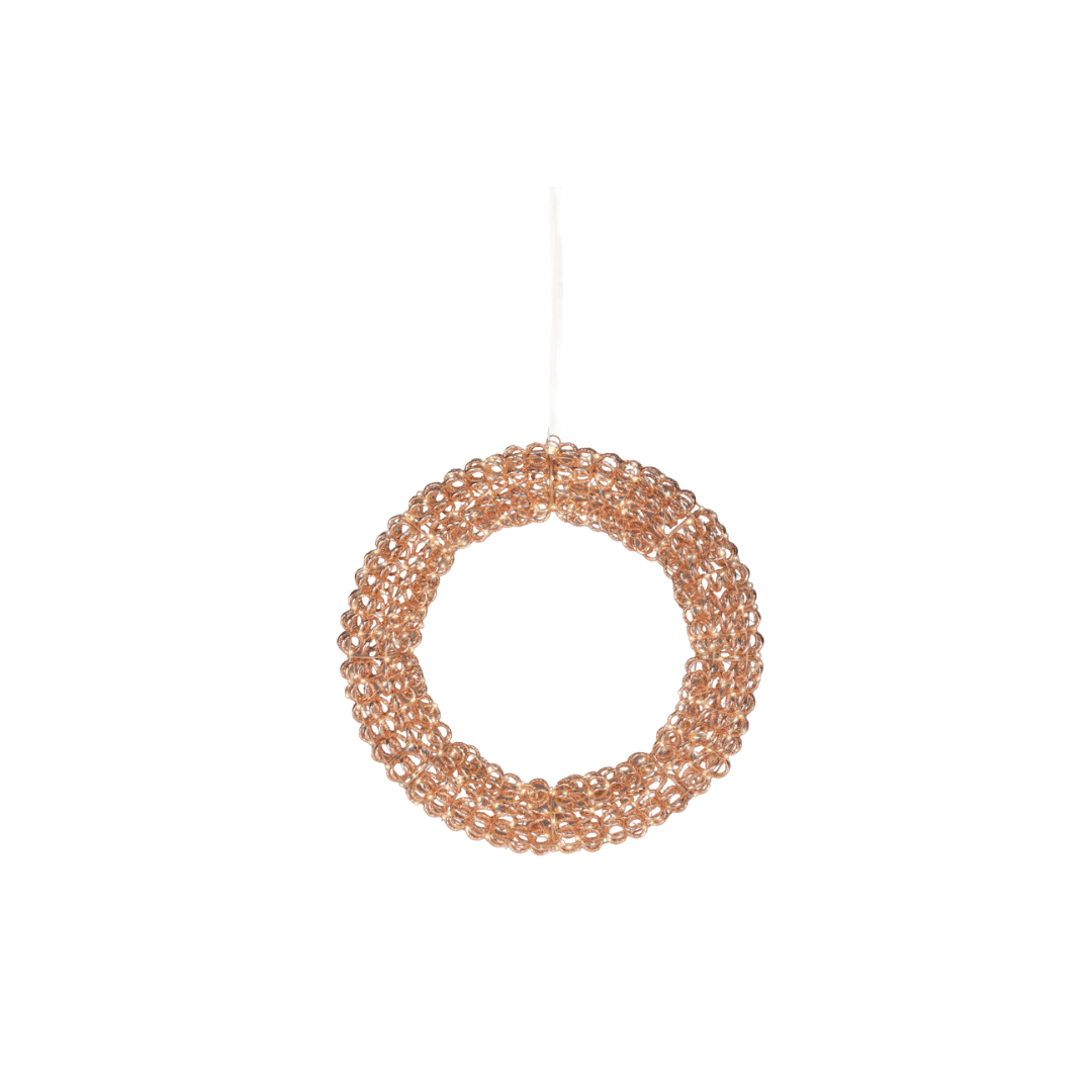 58cm Rose Gold Micro LED Wreath for sale in Dublin
