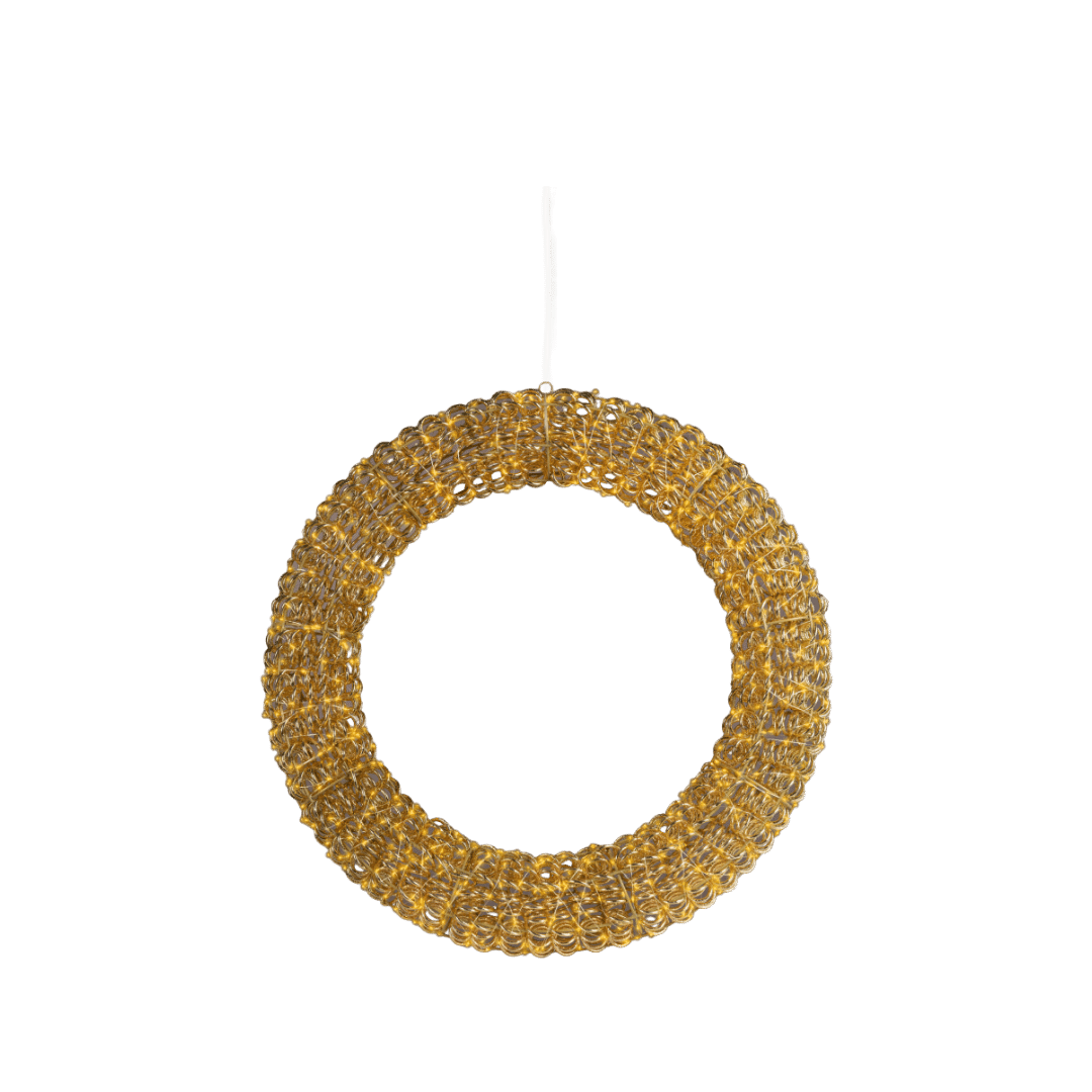 78cm Gold Micro LED Wreath for sale in Dublin