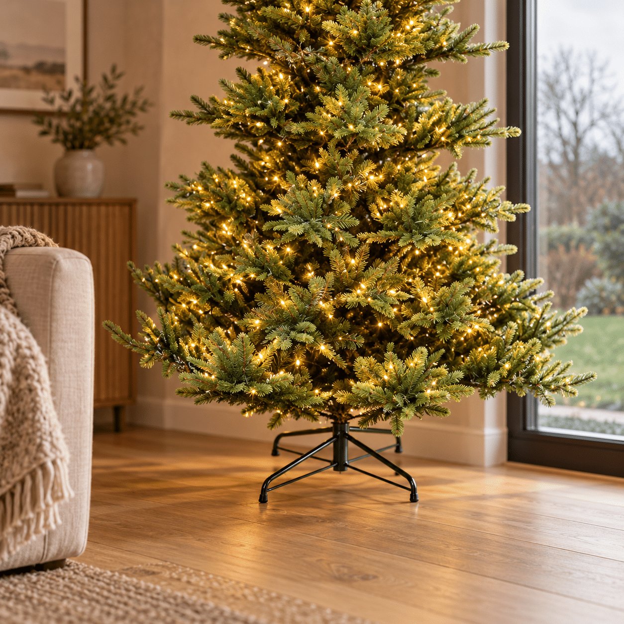 7.5ft Puleo Pre-Lit Iowa Narrow Artificial Christmas Tree - Image 3