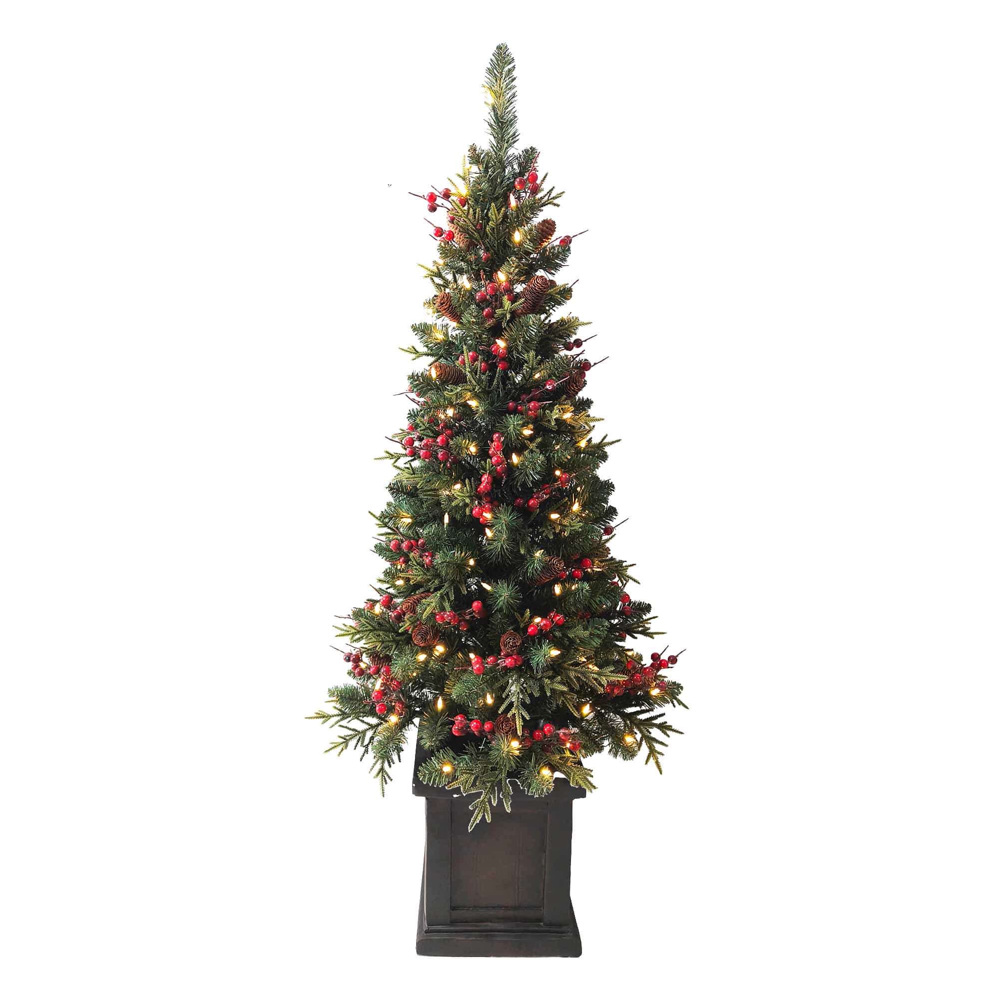 4.5ft Berrybrook Potted Artificial Christmas Tree