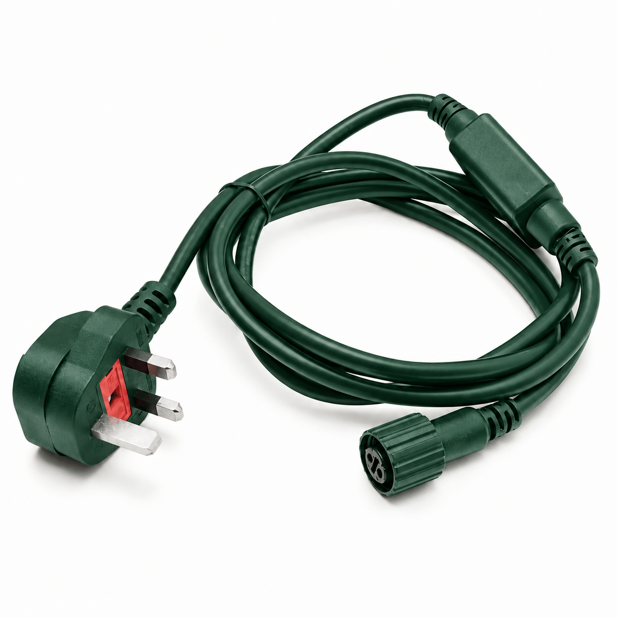 XP 2m Green Power Lead for Heavy Duty Connectable Christmas Lights