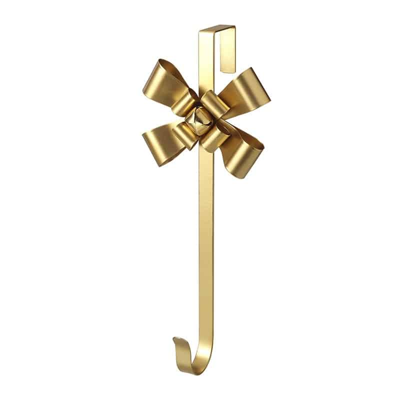 Gold Bow Metal Wreath Hook