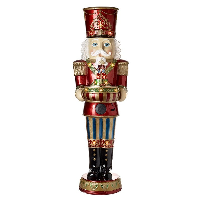 Tall Nutcracker Santa with Moving Train