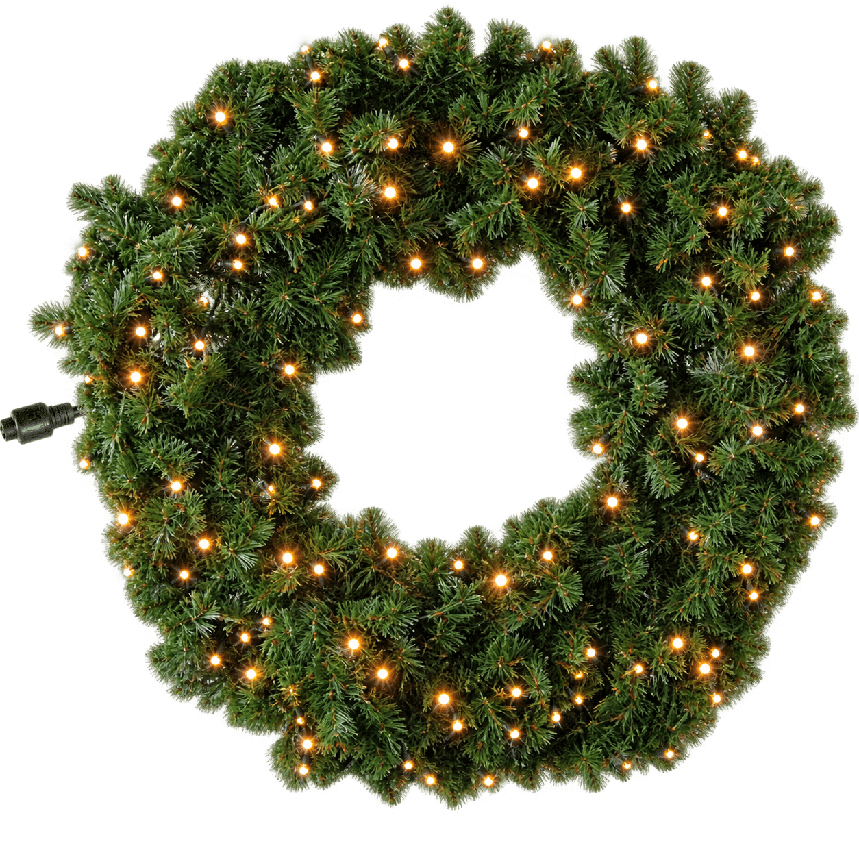 110 cm XP Connectable Pre-Lit Christmas Wreath – 120 Warm White LEDs